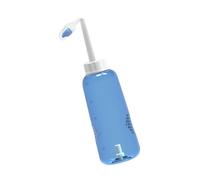 EPIGEIST Irrigador Nasal de 500 Ml Control Botón y Dos Boquillas para Adultos y Niños, Botella de Plástico Azul para Lavado Nasal Seguro y Fácil