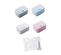 EPIGEIST Jabonera De Viaje 2 Unidades Tamaño Compacto Plástico Pp Grado Alimenticio Para Camping y Baño Colores Rojo y Azul Esponja Absorbente