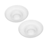 EPIGEIST Jabonera Multifuncional de Vidrio Transparente Redonda para Baño y Fregadero, 2 Piezas, Elegante y Fácil de Limpiar, Adecuado para Encimera de Baño