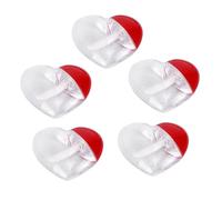 EPIGEIST Juego 5 Tubos Brillo Labial Vacíos Corazón 8 Ml Plástico Portátil Reutilizable Viaje Cuidado Personal Recargable Desmontable Para Maquillaje Labios Bocas