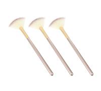 EPIGEIST Juego de Brochas de Maquillaje Abanico y Polvos 3 Piezas Tamaño Pequeño Fibra Sintética para Uso Profesional y Personal en Maquillaje Facial