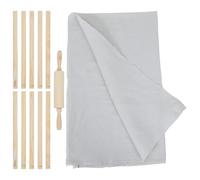 EPIGEIST Juego de Herramientas de Cerámica para Arcilla Polimérica 12 Piezas con Rodillos, Guías de Grosor Ajustable y Mantel de Lino, Kit para Laminado Preciso y Modelado Artesanal