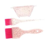 EPIGEIST Juego de Tinte Cabello Bol Mezclador Brocha de Cerdas Suaves y Pincel para Teñir Profesional Set de Accesorios para Salón de Belleza Color Rosa