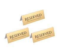 EPIGEIST Letreros de Mesa para Bodas 3 Piezas, Carteles de Reserva de Asiento de Acrílico Dorado 17x6,5 Cm, Señalización para Restaurante y Eventos, Decoración Elegante para Banquetes