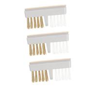 EPIGEIST Limpieza de Taladro de Uñas Polvo del Cabezal de Pulido 3 Piezas Compacto Ligero Cepillo de Alambre de Cobre para Manicura Profesional en Salón de Uñas o Uso Doméstico