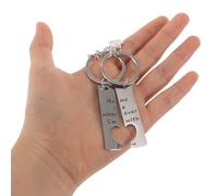 EPIGEIST Llavero de Acero Inoxidable para Casa Nueva 2026 2 Pares Obsequio para Inauguración de Vivienda Accesorio Duradero para Nuevos Propietarios y Organización de Llaves