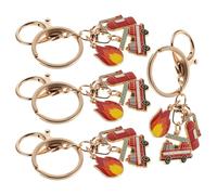 EPIGEIST Llavero de Extintor en Miniatura de Aleación 4 Piezas Colgante Decorativo de Bombero para Llavero de Coche y Bolso Obsequio Temático para Fiestas y Eventos de Seguridad contra