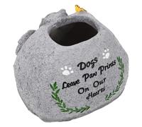 EPIGEIST Maceta Conmemorativa de Resina para Perros, Lápida para Mascotas en Jardín al Aire Libre, Maceta Multifuncional para Suculentas, Decoración de Cementerio Animales, Recuerdo