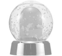 EPIGEIST Marco de Fotos Bola de Nieve DIY 85 MM Diámetro X 100 MM Alto Base Plateada Bola de Nieve de Plástico Vacía para Sublimación Personalizada Foto y Brillantina Adecuado Obsequio