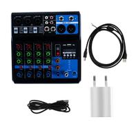 EPIGEIST Mezclador de Sonido Profesional de 5 Canales para Karaoke y Transmisión, Consola de Mezclas Compacta y Portátil, Abs Duradero, Compatible Ordenador y Micrófonos, Preamplificadores