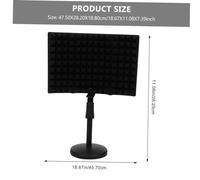 EPIGEIST Micrófono Aislamiento Insonorizante Mini Cubre Grabación Absorbente Sonido Antiviento para Estudio y Radio Negro Portátil para Ordenador y Karaoke