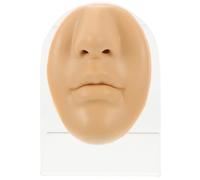 EPIGEIST Modelo de Cara Flexible para Exhibición con Soporte, Silicona Beige para Simulación de Piercing en Parte del Cuerpo Nariz y Boca, Adecuado para Escuelas y Hospitales