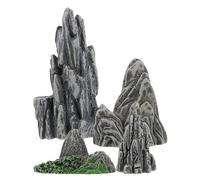 EPIGEIST Modelos de Rocalla Artificial para Bonsái Miniatura 4 Piezas de Adornos Micro Paisaje Decoración de Jardín Zen Interior Accesorios para Macetas y Paisajes de Musgo