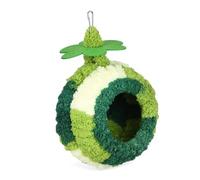 EPIGEIST Nido de Pájaro Cálido y de Felpa, Hamaca Colgante Mediana, Diseño Floral Verde Bosque, para Jaulas de Loros y Periquitos, Adecuado para Invierno y Acurrucarse
