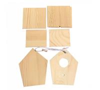 EPIGEIST Nido de Pájaros Grande de Madera Natural para Jardín Exterior Resistente y Ecológico Caja de Cría para Fácil Instalación sin Olores ni Asperezas para Descanso de Aves Domésticas y