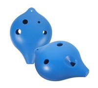 EPIGEIST Ocarinas De 6 Agujeros Para Principiantes 2 Piezas, Instrumentos Musicales Portátiles En Tono Ac, Boquilla Corta y Larga, Color Azul, Diseño Compacto Adecuado Para Niños y Estudiantes