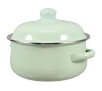 EPIGEIST Olla de Esmalte con Tapa y Asas Dobles Resistente Altas Temperaturas Distribución Uniforme del Calor para Sopas Guisos y Cocción Hogares Pequeños