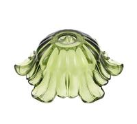 EPIGEIST Pantalla de Lámpara de Cristal Verde Oscuro para Portalámparas E27 E26, Diámetro 210 Mm, Pantalla Vintage para Lámparas de Mesa y Colgantes, Reemplazo Decorativo de Tulipa