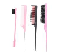 EPIGEIST Peines y Cepillos para Peluquería Profesional Antiestáticos y Resistentes Accesorios para Estilismo y Peinados Detallados Salones y Hogar Incluye Peine Aleta y Peinetas Rosa
