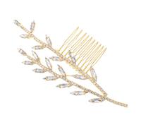 EPIGEIST Peineta para Novia Dorada Gemas de Imitación Diseño de Rama Accesorio para Recogidos y Moños Joya para Cabello Elegante para Bodas y Eventos Obsequios