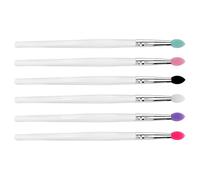 EPIGEIST Pinceles de Silicona Color Aleatorio Varios estilos Herramienta Ligera y Fácil de Llevar 6 Piezas para Sombras de Ojos Lentejuelas para Maquillaje Profesional y Viaje