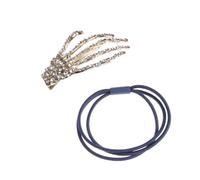 EPIGEIST Pinza de Pelo Mujer Diseño Esqueleto Mano Hueso Roja Horquilla de Punk Accesorio Llamativo para Niñas y Mujeres Clip Decorativo Original