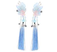 EPIGEIST Pinzas Pelo Estilo Antiguo Hanfu Borlas y Campanas, Accesorios para Cabello de Aleación y Nylon, Elegantes para Adolescentes en Varias Ocasiones