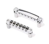 EPIGEIST Puente de Guitarra Eléctrica Cromado Ajuste de Altura, Accesorio para Guitarra Ranura, Compatible Modelos Clásicos y Jazz
