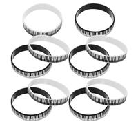 EPIGEIST Pulseras de Silicona Teclas de Piano 12 Piezas 6 Negras 6 Brazaletes Musicales para Fiestas Recuerdos de Fiesta Temática Musical Regalos para Amantes Música y