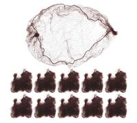 EPIGEIST Redes Cabello Invisibles Elásticas 100 Piezas Tamaño 7mm-50cm Borde Ajustable para Mujeres Baile y Cuidado del Cabello Color Marrón Oscuro