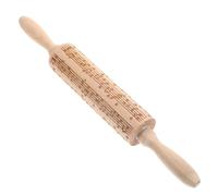 EPIGEIST Rodillo de Madera para Repostería con Diseño Herramienta de Cocina Antiadherente para Amasar Masa Dulce y Fácil Limpieza Mango Ergonómico Antideslizante para Pastelería Navideña