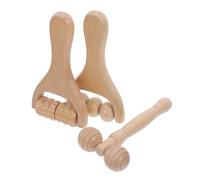EPIGEIST Rodillo Facial de Madera 3 Piezas Reutilizable para Masaje Muscular, Herramienta Portátil para Rostro y Cuello, Cuidado Esencial Piel Rodillo Facial Natural