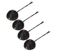 EPIGEIST Sombreros Chinos Tradicionales para Disfraz 4 Piezas, Gorra Imperial Qing Negra Talla 58 Cm para Cosplay, Fiestas y Teatro, Tocado Histórico Asiático Adulto