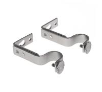 EPIGEIST Soporte Ajustable para Barra De Cortina De Cobre 18-22 Mm Níquel Arenado Resistente Vintage para Montaje Pared Hogar Juego De 2 Unidades