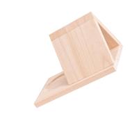 EPIGEIST Soporte Triangular para Libros Multifunción Madera Natural Estantería de Sobremesa Organizador Lectura Decoración Hogar Punto Ahorro Espacio