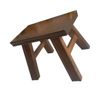 EPIGEIST Taburete De Madera Pequeño para Baño y Cocina Asiento Rústico De Madera para Niño Niña y Adultos como Escalón para Camas Altas y Cambio De Zapatos Diseño Moderno y Práctico