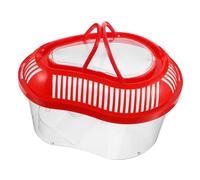 EPIGEIST Tanque Portátil para Peces y Reptiles Acuario para Tortugas de Plástico Duradero con Tapa y Transportín Seguro para Mascotas Pequeñas para y Exterior Mediano