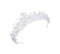 EPIGEIST Tiara Nupcial Barroca de Cristal para Novia y Fiesta Corona Ligera para Peinado de Boda y Compromisos Accesorio Decorativo Resistente Decoloración