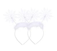 EPIGEIST Tocados Cabello Únicos Para Niños, 2 Unidades, Tamaño Estándar, Diseño De Copo De Nieve, Para Fiestas Navideñas y Cosplay, Accesorios Decorativos Para Eventos
