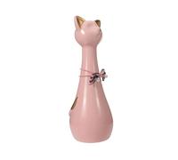 EPIGEIST Urna Conmemorativa para Mascotas Gatos Pequeña de Cerámica 550 Ml Rosa Orejas Doradas Recipiente para Cenizas de Animales Pequeños Recuerdo Funerario y Caja Memorial para Gatos