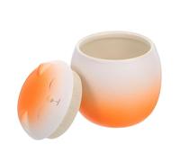 EPIGEIST Urna Funeraria para Mascotas Conmemorativa para Cenizas, Mini Urna Cerámica Naranja Degradado Claro, Tamaño Pequeño, Recuerdo de Cremación para Gatos y Perros, Uso Memorial