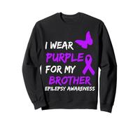 Epilepsy Awareness I Wear Purple For My Brother Ribbon Sudadera