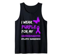 Epilepsy Awareness I Wear Purple For My Granddaughter Ribbon Camiseta sin Mangas