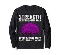 Epilepsy Awareness Products Gifts Fight Epilepsy Warrior Manga Larga