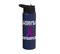 Epilepsy Awareness Products Gifts Fight Epilepsy Warrior Stainless Steel Insulated Water Bottle