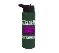 Epilepsy Awareness Products Gifts Fight Epilepsy Warrior Stainless Steel Insulated Water Bottle