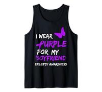Epilepsy I Wear Purple For My Boyfriend Ribbon Camiseta sin Mangas