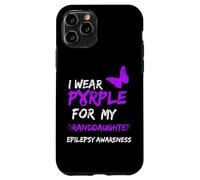 Epilepsy I Wear Purple For My Granddaughter Ribbon Carcasa para iPhone 11 Pro