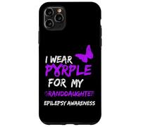 Epilepsy I Wear Purple For My Granddaughter Ribbon Carcasa para iPhone 11 Pro MAX