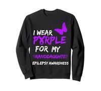Epilepsy I Wear Purple For My Granddaughter Ribbon Sudadera